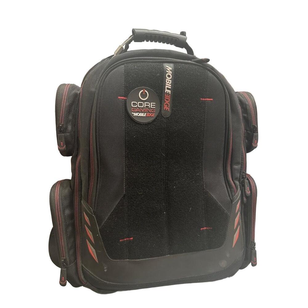 Mobile Edge Backpack Size Black Red Gaming Laptop Computer Multiple Compartments - Picture 3 of 10